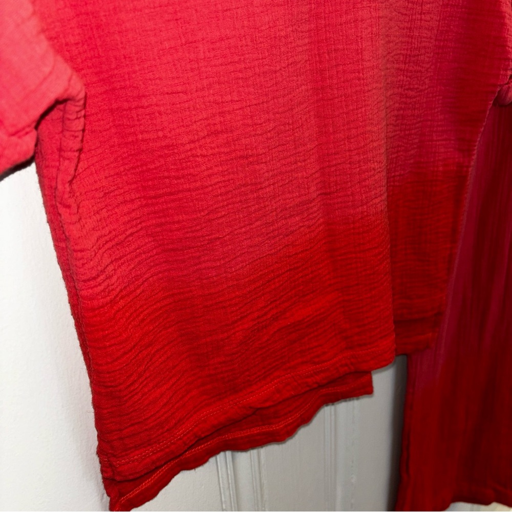 Dolan Anthropologie XS Muslin pants Set Ombré Sunwashed red-orange beach summer - Picture 8 of 13